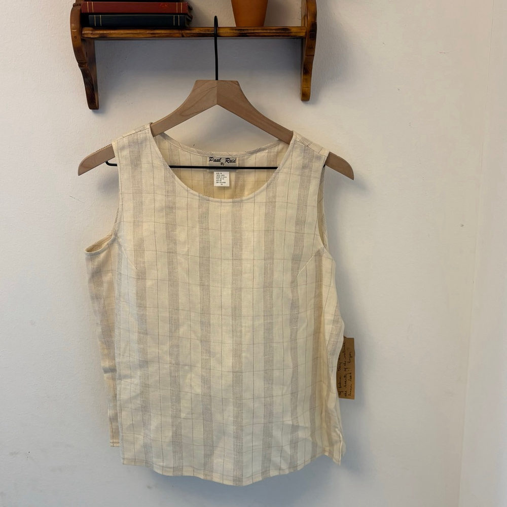 Paul Reid by Virginia Moreno Mongolian Linen Blouse Small Natural